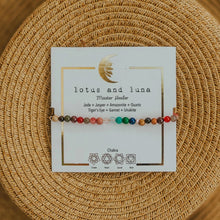 Load image into Gallery viewer, Lotus and Luna Chakra 4mm Bracelets