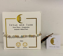 Load image into Gallery viewer, Lotus and Luna Chakra 4mm Bracelets