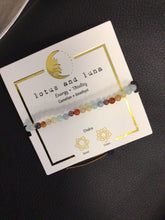 Load image into Gallery viewer, Lotus and Luna Chakra 4mm Bracelets