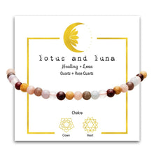 Load image into Gallery viewer, Lotus and Luna Chakra 4mm Bracelets