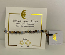 Load image into Gallery viewer, Lotus and Luna Chakra 4mm Bracelets