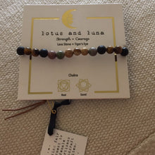 Load image into Gallery viewer, Lotus and Luna Chakra 4mm Bracelets