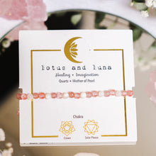 Load image into Gallery viewer, Lotus and Luna Chakra 4mm Bracelets