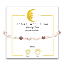Load image into Gallery viewer, Lotus and Luna Chakra 4mm Bracelets