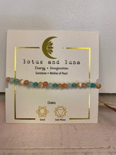 Load image into Gallery viewer, Lotus and Luna Chakra 4mm Bracelets