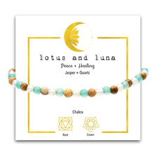 Load image into Gallery viewer, Lotus and Luna Chakra 4mm Bracelets