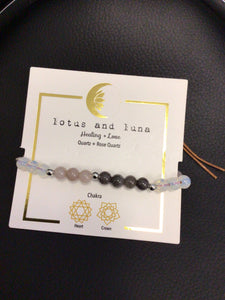 Lotus and Luna Chakra 6mm Bracelets