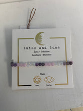 Load image into Gallery viewer, Lotus and Luna Chakra 4mm Bracelets