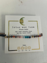 Load image into Gallery viewer, Lotus and Luna Chakra 4mm Bracelets