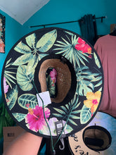 Load image into Gallery viewer, Soul of Adventure Under Brim Straw Hat- Hawaiian Floral 2.0
