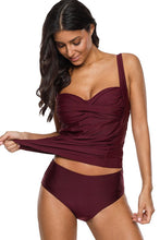 Load image into Gallery viewer, Charmo Tankini Set Deep Red
