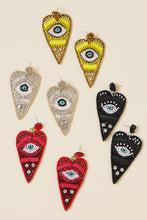 Load image into Gallery viewer, FC Large Beaded Evil Eye Earrings

