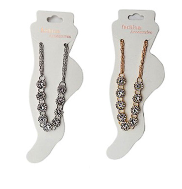 Cap Zone Large Rhinestone accented anklet