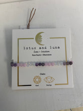 Load image into Gallery viewer, Lotus and Luna Chakra 4mm Bracelets
